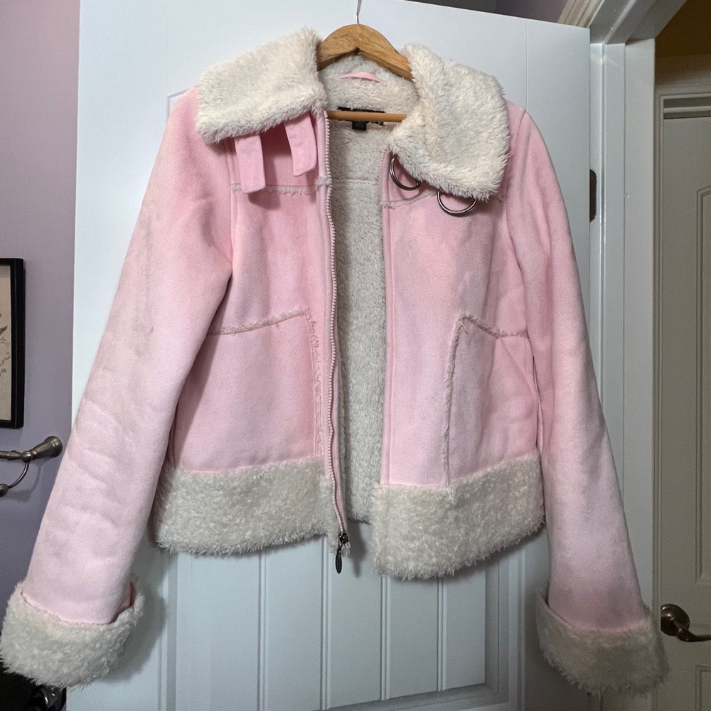 Mudd suede and fur jacket